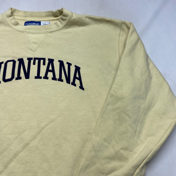 Montana Crewneck Men's M Yellow Big Cotton Better Than Basic Gear - Picture 5 of 15